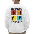 Best Baseball Dad Baseball Baseball Player Dad Saying Men's Sweatshirt Back Print