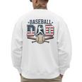 Patriotic Baseball Dad USA Flag American 4th Of July Men's Sweatshirt Back Print Patriotic Baseball Dad USA Flag American 4th Of July Men's Sweatshirt Back Print