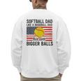 Softball Dad Like Baseball Dad But With Bigger Balls Men's Sweatshirt Back Print Softball Dad Like Baseball Dad But With Bigger Balls Men's Sweatshirt Back Print