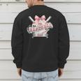 Baseball Dad With Coquette Cute Bow Sport Season Men's Sweatshirt Back Print Baseball Dad With Coquette Cute Bow Sport Season Men's Sweatshirt Back Print