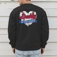Daddy Of The Rookie Baseball Dad Retro Love Heart Birthday Men's Sweatshirt Back Print Daddy Of The Rookie Baseball Dad Retro Love Heart Birthday Men's Sweatshirt Back Print