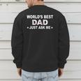 World's Best Dad Just Ask Me Baseball Dad Father's Day Men's Sweatshirt Back Print