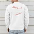 Awesome Like My Daughter Baseball Dad Premium Men's Sweatshirt Back Print