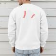 Baseball Coach Little League Baseball Dad Athletic Sports Premium Men's Sweatshirt Back Print
