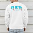 Baseball Dad Ice Cream Drip Happy Fathers Day Premium Men's Sweatshirt Back Print