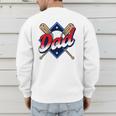 Baseball Dad Baseball Premium Men's Sweatshirt Back Print