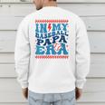 In My Baseball Papa Era Groovy Baseball Dad Family Matching Men's Sweatshirt Back Print