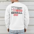 Vintage One Proud Baseball Dad Sporty Humor Men's Sweatshirt Back Print