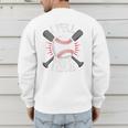 I Yell Because I Care Baseball Coach Baseball Dad Fan Premium Men's Sweatshirt Back Print