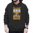 Baseball Dad Much Cooler Funny Softball And Baseball Game Men Hoodie