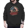 Baseball Dad USA Flag Men Hoodie