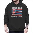 Best Dad Coach Ever Baseball Dad American Flag 4th Of July Men Hoodie