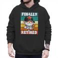 Retro Baseball Retirement Gnome Baseball Dad Finally Retired Men Hoodie