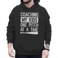 Vintage Coaching My Kids One Pitch At A Time Baseball Dad Men Hoodie