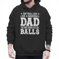 Vintage Softball Dad Like A Baseball Dad Fathers Day Men Hoodie