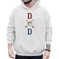 Patriotic Baseball Dad Father's Day Red Blue Star Premium Men Hoodie