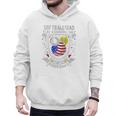 Softball Dad Like A Baseball Dad 4th Of July USA Retro Flag Premium Men Hoodie