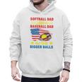Softball Dad Like A Baseball Dad But With Bigger Balls Premium Men Hoodie