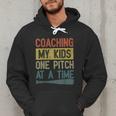 Coaching My Kids One Pitch At A Time Vintage Baseball Dad Men Hoodie Coaching My Kids One Pitch At A Time Vintage Baseball Dad Men Hoodie