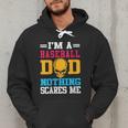 I'm A Baseball Dad Nothing Scares Me Softball Player Men Hoodie