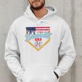Baseball Dad Ice Cream Drip Father American Flag 4th Of July Men Hoodie Baseball Dad Ice Cream Drip Father American Flag 4th Of July Men Hoodie