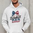 Patriotic Baseball Dad 4th Of July For All American Fathers Men Hoodie