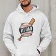 Vintage 1 Baseball Dad Daddy Father's Day From Son Daughter Men Hoodie