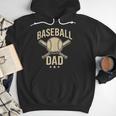 Baseball Dad Crossed Bats Cool Sports Fan Vintage Men Hoodie