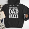 Vintage Softball Dad Like A Baseball Dad Fathers Day Men Hoodie