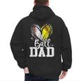 Ball Dad Softball Baseball Dad Daddy Men's Hoodie Back Print
