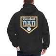 Baseball Dad Ice Cream Drip Home Plate Cool Fathers Day Men's Hoodie Back Print