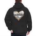 Baseball Dad Leopard Heart Baseball Lover Men's Hoodie Back Print Baseball Dad Leopard Heart Baseball Lover Men's Hoodie Back Print