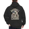 Baseball Dad Retro American Flag Style Men's Hoodie Back Print Baseball Dad Retro American Flag Style Men's Hoodie Back Print