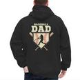 Baseball Dad Sport Fan Father Men's Hoodie Back Print Baseball Dad Sport Fan Father Men's Hoodie Back Print