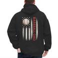 Baseball DAD USA American Flag Fathers Day 4th Of July Men's Hoodie Back Print Baseball DAD USA American Flag Fathers Day 4th Of July Men's Hoodie Back Print