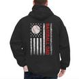 Baseball Dad USA American Flag Men Daddy Fathers Day Men's Hoodie Back Print Baseball Dad USA American Flag Men Daddy Fathers Day Men's Hoodie Back Print