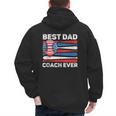 Best Dad Coach Ever Baseball Dad American Flag 4th Of July Men's Hoodie Back Print Best Dad Coach Ever Baseball Dad American Flag 4th Of July Men's Hoodie Back Print