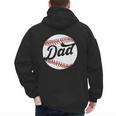 Dad Baseball Ball Vintage Groovy Baseball Daddy Fathers Day Men's Hoodie Back Print Dad Baseball Ball Vintage Groovy Baseball Daddy Fathers Day Men's Hoodie Back Print