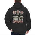Father's Day Baseball Dad I'm Awesome Just Like My Daughter Men's Hoodie Back Print