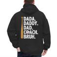 Retro Dada Daddy Dad Coach Bruh Baseball Dad Fathers Day Men Men's Hoodie Back Print Retro Dada Daddy Dad Coach Bruh Baseball Dad Fathers Day Men Men's Hoodie Back Print