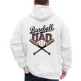 Baseball Dad Father's Day Vintage Baseball Players Men's Hoodie Back Print