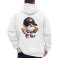 Baseball Dad Gnome Grandpa For Men Baseball Hot Dog Men's Hoodie Back Print
