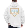 Baseball Dad Ice Cream Drip Home Plate Cool Fathers Day Premium Men's Hoodie Back Print Baseball Dad Ice Cream Drip Home Plate Cool Fathers Day Premium Men's Hoodie Back Print