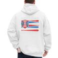 Best Dad Coach Ever Baseball Dad American Flag 4th Of July Premium Men's Hoodie Back Print