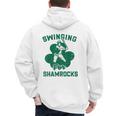 Shamrock Baseball Dad St Patricks Irish Ireland St Paddys Men's Hoodie Back Print
