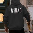 Baseball Dad Father's Day Baseball Player Fan Daddy Papa Men's Hoodie Back Print