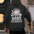 Proud Daddy Of A 2025 Senior Baseball Dad Papa Grad 2025 Men's Hoodie Back Print