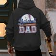 Retro Baseball Dad Game Day Sport Dad Father's Day Men's Hoodie Back Print
