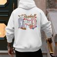 Baseball Dad Game Day Sport Lovers Baseball Fathers Day Men's Hoodie Back Print