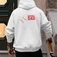 Baseball Dad Men USA American Flag Fathers Day 4th Of July Premium Men's Hoodie Back Print